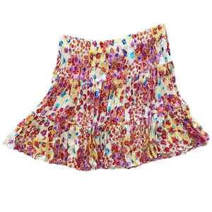 Compagnie Internationale Express Vintage Floral Crinkle Mini Skirt Size Large